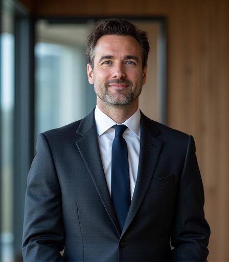 Portrait of Julian Thorne, Managing Partner at QuillWise Financial
